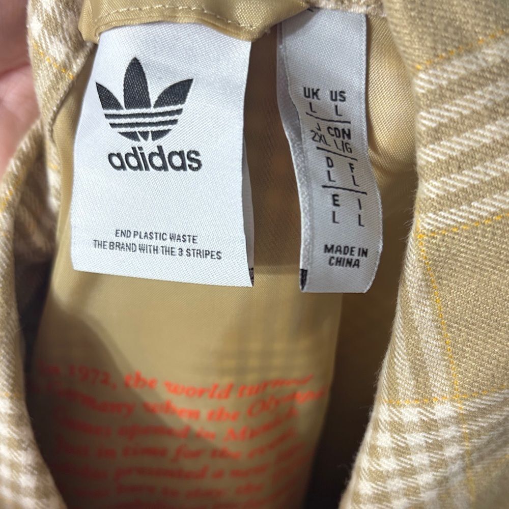 Adidas originals 50th anniversary plaid track jacket logo unisex streetwear - Picture 5 of 5
